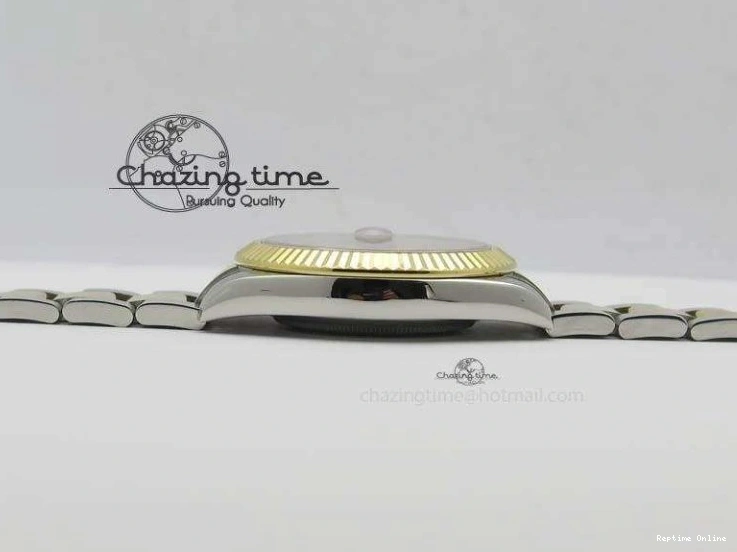 0213 AllSeason DateJust II 116333 SS YG 41mm EW Best Edition Black Dial Gold Roman Markers On SS Bracelet A 3826